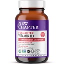 New Chapter Fermented Vitamin D3 2,000 IU, Organic, ONE Daily for Immune, Heart & Bone Support + Whole-Food Turmeric, Adaptogenic Reishi Mushroom, 100% Vegetarian, Gluten Free, 90 Count