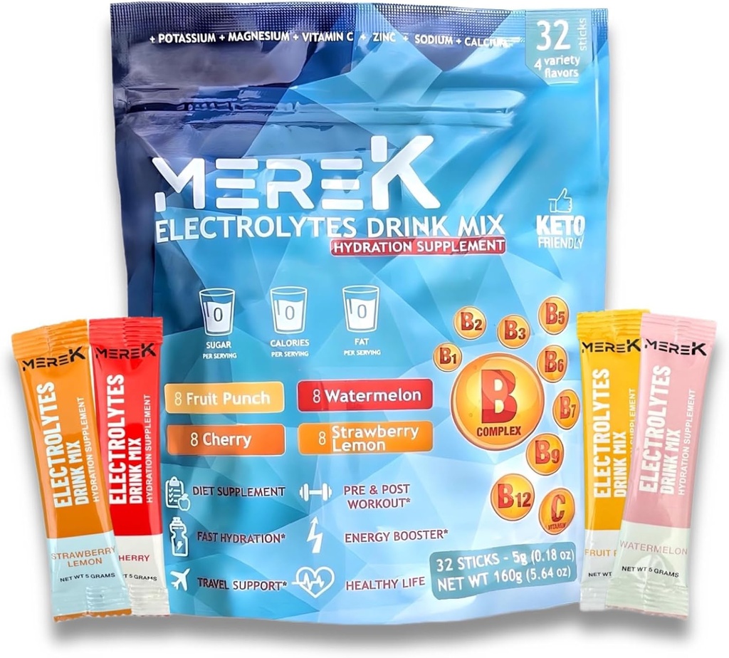 merek Electrolyte Hydratace Prášek doplňky 32 Sachets Easy Open Single-Serving Perfect for Workout Essential for Daily Hydration Needs No Sugar, No Calories, Keto Friendly