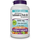 Webber Naturals Wild Salmon & Fish Oil 1000 mg (EPA 180 DHA 120) Bonus Size 150+30 Softgels
