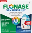 Flonase Sensimis Relief Nasal Spray untuk Non- Drowsy, 24- Hour Multimtom Allergy Relief - 120 Spray (Paket 2)