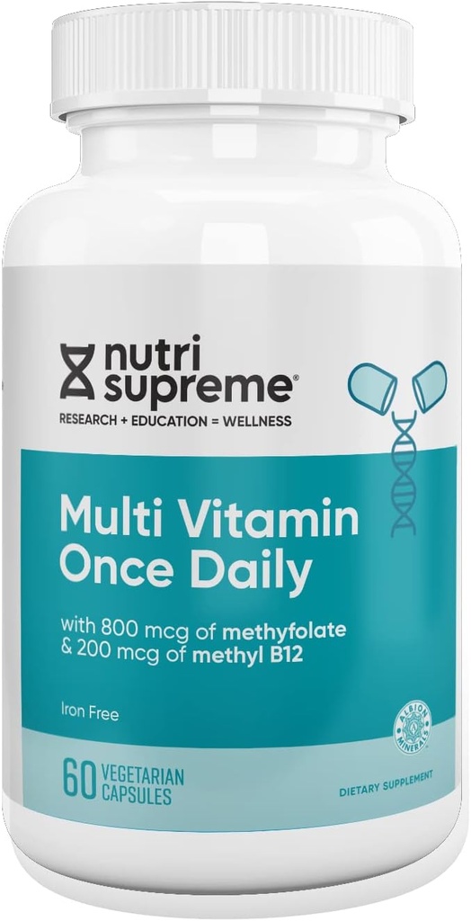 Nutri Suprem Multivitamin per a homes i dones amb més de 20 vitamines i Mines, Daily Nutricionals per a la implementació d'Imne, Kosher, Vegetarian, 60 dies d'àrea