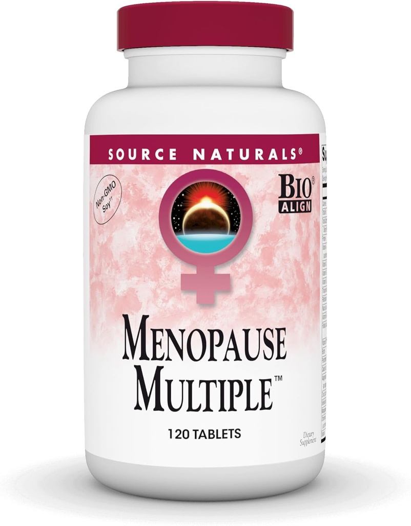 Källa Naturals Menopause Multiple, Non-GMO Soy - Biojusterad Formel - 120 tabletter
