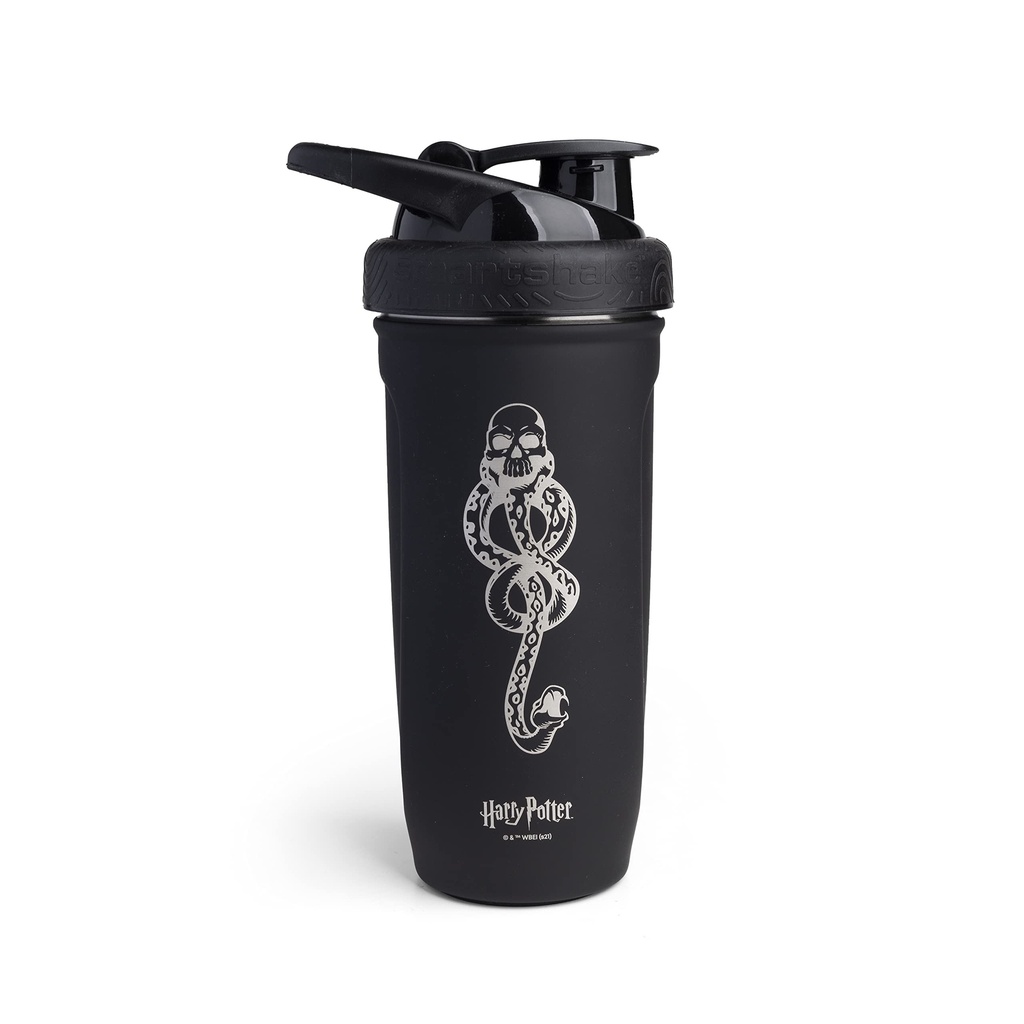 Smartshake Reforce Stainless Steel Harry Potter Dark Mark Logo Shaker Bottle (900 ml/30 oz) | Light Weight Resistance Sports Shaker Bottle with a Soft Lid | Leakproof, BPA Free & DEHP Free