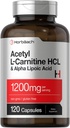 Horbäach Acetyl L Carnitine HCL & Alpha Lipoïne Acid 1200mg 120 Capsules