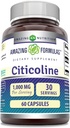 Чудові формули Citicoline Supplement 1000 Mg Per Serving капсули Non-GMO Gluten-Free Made in USA (1 пакет, 60 граф)
