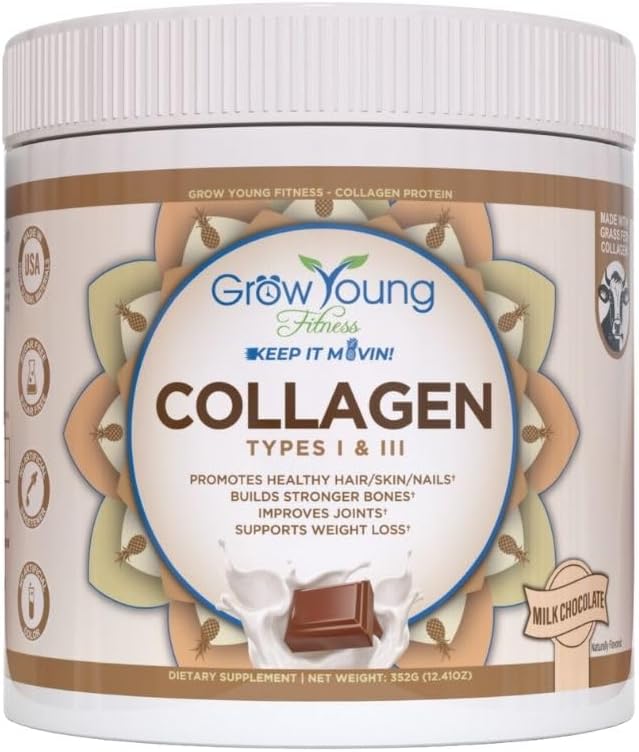 Grong Patchness Collagen Protin - มิลค์ ช็อกโกแลต, Powers skin, Bones, Commet, Wight Losts, Sweets free (12.41 Oz) (1 แพค, 20 Pub, 20 Servering)