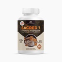 Naturealm Sacred 7 Organic Mushroom Extract Kapseln - Premium 7 Pilz-Ergänzung mit Lions Mane, Reishi, Chaga - USDA Organic Immune Support & Focus - 90 Vegetarische Kapseln