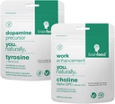 Brain Supplements for Memory and Focus | 2-Month-Supply | 800mg L tyrosine Dopamine Supplements + 500mg Alpha GPC Choline | Concentration Supplements