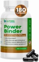 LaPura Power Binder Blend – Detox & Cleanse with Activated Charcoal, Organic Chlorella Powder & Slippery Elm Extract – Helps Alleviate Gas & Bloating – Promotes Natural Detoxification - 180 Capsules
