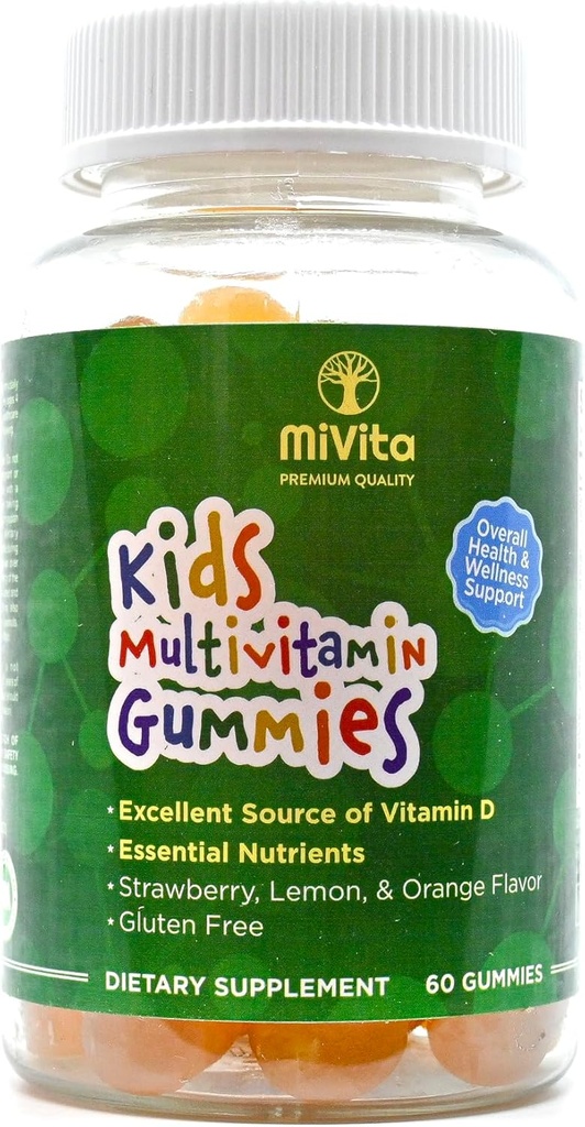Orgânicas Crianças Gummies Mutlivitamin 60ct. Todos Vegetarain Planta Baseada Baixo Açúcar Delicous Fruit Gummies saborosa. Gummy multivitamínico para crianças e adolescentes