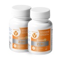 Zinc MG25+VC Dual Pack | Daily Zinc Gluconate + Vitamin C | 25mg + 270mg | Clean Formula, Vegan-Friendly, (2 Bottles, 120 Vegetarian Capsules)