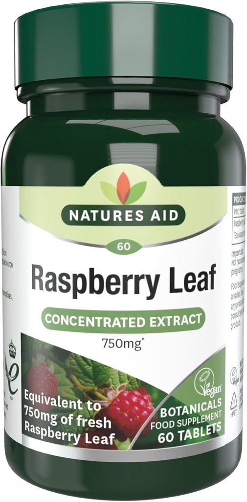 Raspberry Leaf 375mg (50 mmg equiv) 60 Pestanyes