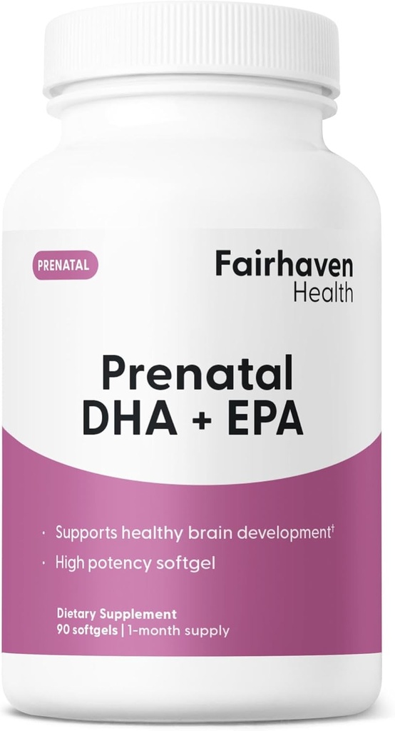 Fairhaven Health Peapod Prenatal DHA Təhsillər / Premium İslandiyalı Balıq Yağı Sağlamlıq üçün Premium İslandiyalı Balıq Yağı / EPA DHA Omega 3 Brain, Eye, Heart Development / Citrus / 90 Softgels