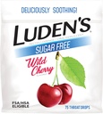 Luden's Sore Throat Relief Lozenges for Minor Everyday Irritation & Dry Mouth, Sugar Free Cherry Flavored Drops, 75 Count
