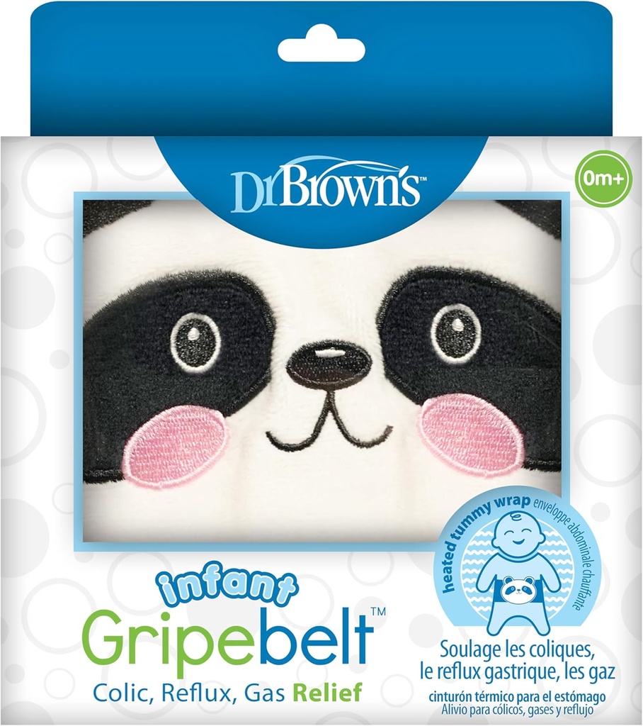 Banda di cinghie riscaldata della cintura infantile del Dr. Brown, pancia del bambino di Soothe con gentle Warmth e compressione, Panda, 0m+
