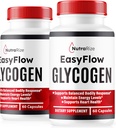 NutraRize (2 Pack) Easy Flow Glycogen, EasyFlow Glycogen atbalsta kapsulas, Easy Flow Glyco Optimizer, Official EasyFlow Glyco Optimiser Caps, Easy Flow Detox Attīrīt, Easy Flow Glycol (120 Kapsulas)