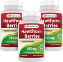 Best Naturals Hawthorn Berry 565 mg 180 Capsules (180 Count (Pack of 3))