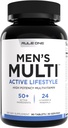 Regula 1 Men's Multi - Men's Daily Vitamins, Essential Minerals, Superfoods, Digestive Enzimes, Amino Acids, & Antioxidanti pentru stiluri de viata active si suport de wellness (90 comprimate, 30 zile de aprovizionare)