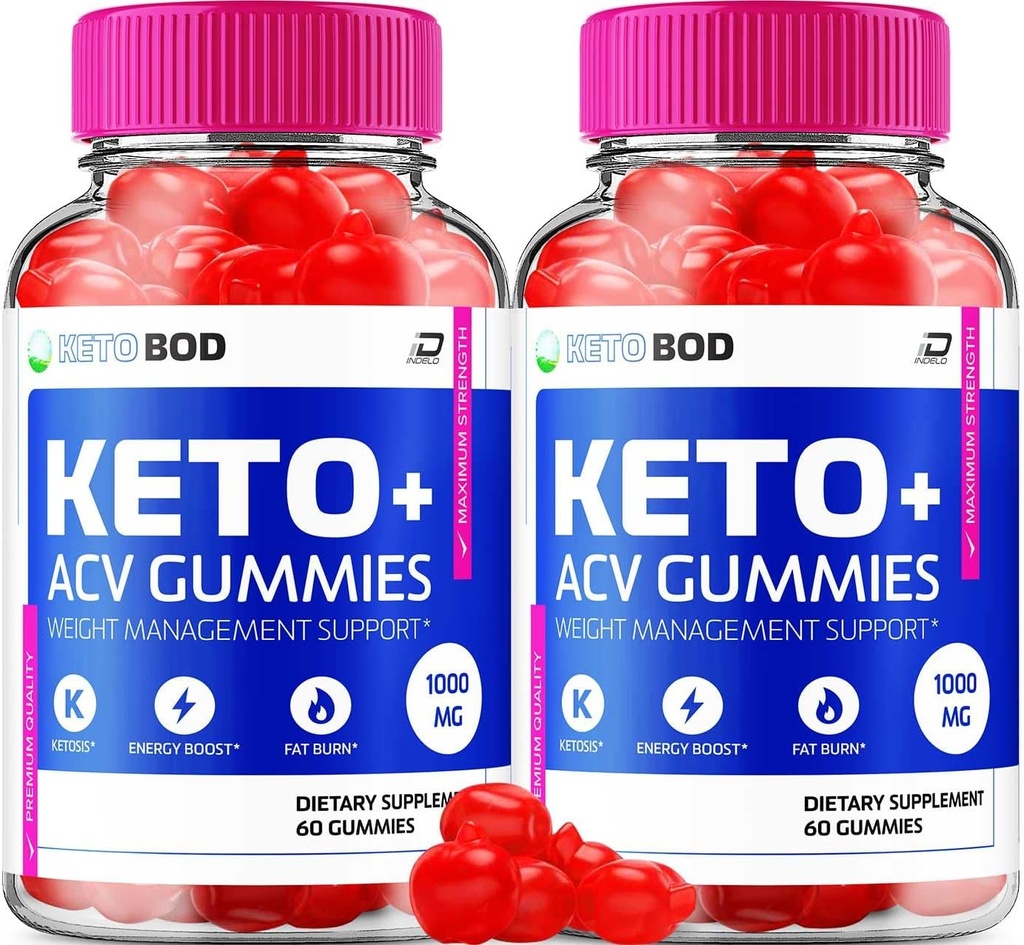 KetoBod Gummies 보충 – Keto BOD + 무게 관리 ACV Gummies Apple Cider Vinegar 1000MG, KetoBod Gummies 리뷰, 비타민 B12 (2 팩 - 120 Gummies)