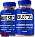 (2 Pack) Blue Steel Gummies for Men, Daily Nutrition to Boost Confidence and Common Health, All Natural Addition to support Maximum Performance, Official Min Gummy, BlueSteel Reviews (120 Gummies)