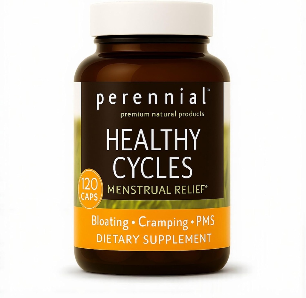 Perenne sano cicli – PMS e periodo supplemento di sollievo con Vitex, Dong Quai e Raspberry Leaf – Supporta equilibrio mentale e comfort – Formula naturale per la salute del ciclo delle donne – 120 capsule