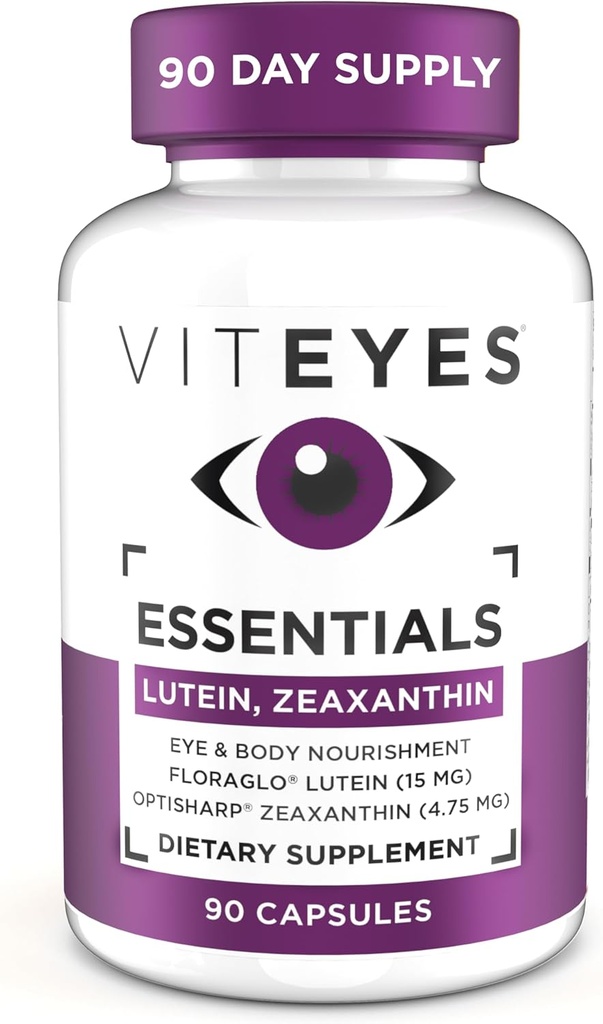 Viteyes Essentials Eye Health Integratore alimentare, Lutein & Zeaxanthin per il supporto maculare, 90 capsule