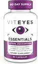 Viteyes Essentials Eye Health Suplemento dietético, Lutein & Zeaxanthin para suporte Macular, 90 Cápsulas