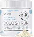 Colostrum Suplemento Polvo para Humanos - Suplemento de Colostrum de Bovino Orgánico para Salud Gut, Crecimiento del Cabello, Apoyo Inmunitario - Desarrollado (73 Servimientos)
