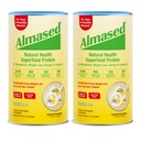 Almased Vanilla Meal Replacement Shake - Low-Glycemic High Plant Base Protein Powder- Nutritional Weight Health Support Supplement - Vanilla Flavor - 17.6 oz (1.1 Pound (2 Pack))