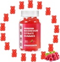 Magnesium Glycinate Gummies 400mg,Magnesium l-Threonate 200mg Gummie,Chelated Magnesium і Potassium Комплексна добавка для підтримки пам'яті,Mood і сну,(60 Magnesium Gummies,Raspberry Flavor)