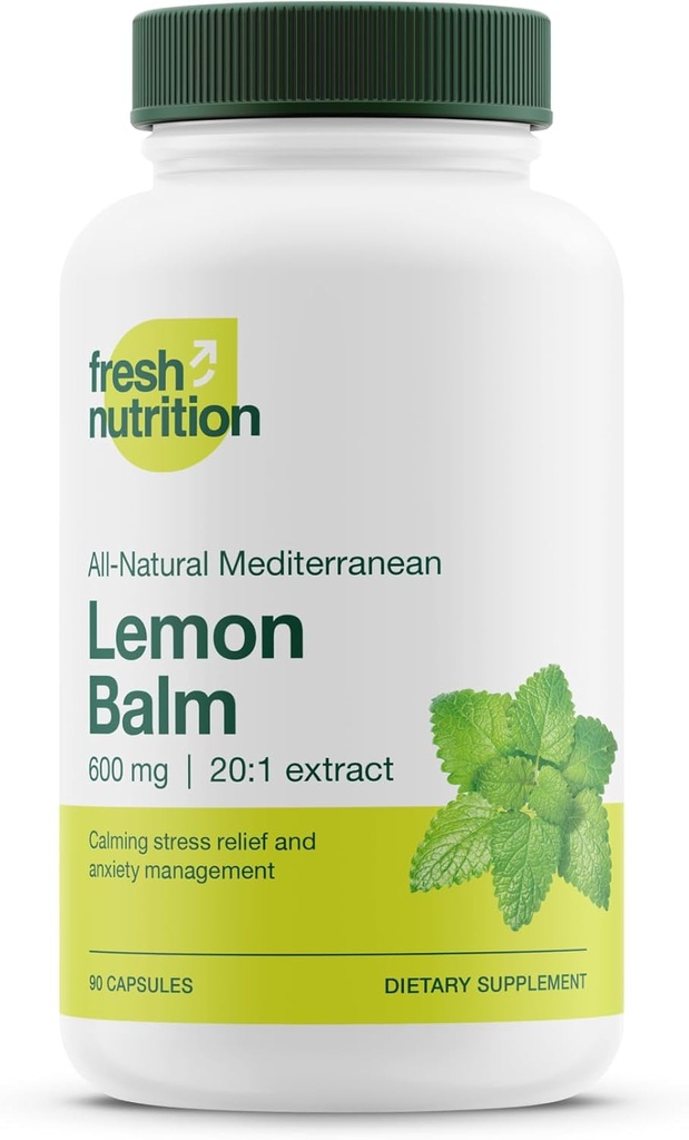 Fersk ernæring Lemon Balm ekstrakt kapsler.