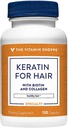 De vitamine Shoppe Keratine voor haar met Biotine & Collageen, Ondersteunt sterk, gezond haar, haar Luster (120 capsules)
