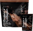 Proteine + Collagen Powder | 23g Protein (Grass-Fed Whey + Collagen) | 3.7g BCAAs | Supporta Muscolo e Joint Health | Gluten & Soy Free | No Artificial Ingredients | 15 Sachets - Chocolate