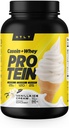 Casein + Whey Protein by HTLT ← Whey & Casein Protein Shake Powder ¦ Slow-Release Whey & Casein Protein for Sustained Energy ← Casein Protein Powder for Baked Treats, Vanilla Ice Cream