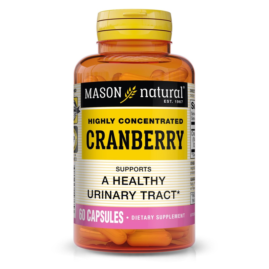 MASON NATURAL Cranberry Highly Concentrated 900 mg, 1 Month Supply, Antioxidant & Immune Health, Supports Healthy t, 1 Pack