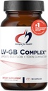Design for sundhed LV- GB Complex - Lever Detox Kosttilskud til gallablære Support med mælk tidsel, Artichoke, Vitaminer + Ox Bile - Understøtter Bile Flow + Toxin Elimination (90 kapsler)