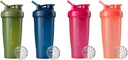 BlenderBottle 2-Pack 28- Ounce Classic Shaker Bottles untuk Protein Shakes dan Pre Workout, Moss / Moss dan Navy / Navy dan All Pink and Coral