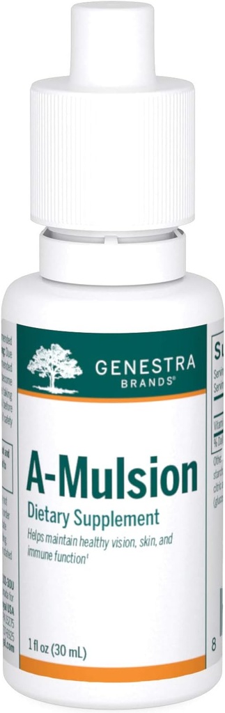 Genstra Brands A-Mulsion | Immune Sistemini dəstəkləmək üçün bir maye, Skin, Vision, Bones və Dişlər * | 1 Fl Oz | Citrus Flavor