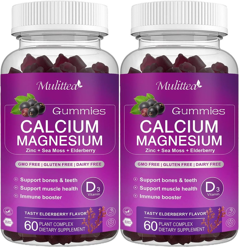 Calcium Magnesium Zync Gammies with High Absorction Magnesium Glycate 200mg, Potlasium - Plancium Culcum Supplement w/D3 Se Lussies for Bary, Bybs, Syled & Februs & Auth & Auth & Champ).