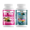 GreeNatr Herbal Menopause Support Complex for Hot Flashes, Night Sweats, Mood Swings Relief Plus Our 7 in 1 Immune Support with Quercetin, Echinacea, Sambucus Elderberry, and Ginger
