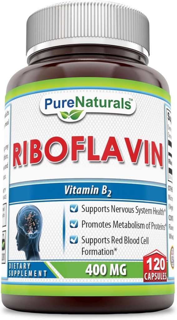 Pure Naturale Riboflavin 400 Mg 120 capsule