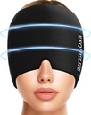 EXQUISLIFE Migraine Ice Head, Migraine Cap, Hot və Cold Therapy, Sinus, Puffy Gözlər, Gerçə və Stres Yardımı (Black) üçün Baş Ağrı Yardım Hat