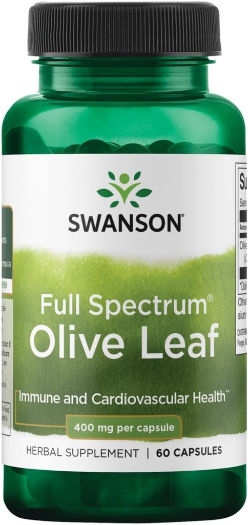 Swanson Tam Spectrum Olive Leaf 400 Milligram 60 Kapsül