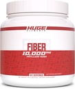 Suplementos enormes Fiber, 10 Gramos de Psyllium Husk Polvo, Soluble Fiber para Funciones de Salud Digestiva, Prebiótico Natural con Sabores Deliciosos (60 Servimientos) (Strawberry)