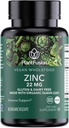 PlantFusion Vegan Zink kompletterar 22 mg - Wholefood Complex, Chelated Zinc Citrate från Organic Guava Leaf för immunstöd, 60 kapslar