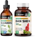BIO KRAUTER Cleavers Tincture 4 Fl. Oz e Dan Shen 100 Cápsulas