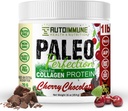 Paleo Perfection Cherry Chocolate Grass Fed Beef Collagen אבקת חלבון ללא Stevia - Paleo, Keto, SCD, AIP אבקת חלבון w / Applefi, Carrot, Broccoli - 1lb אבקת חלבון ו Superfood בלנדר