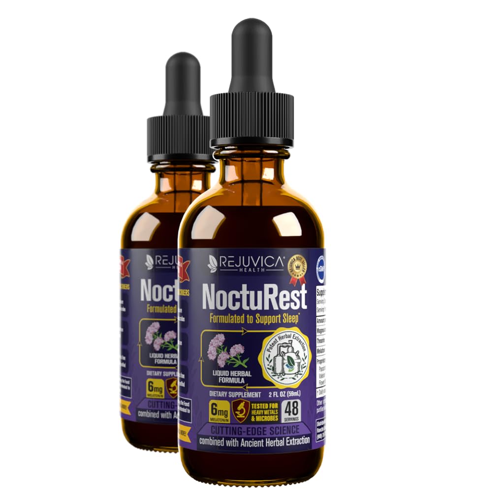 Natural Sleep-Aid with Valerian and Melatonin - All-Natural Liquid Formula for 2X Absorption - Magnesium, L-Theanine & More