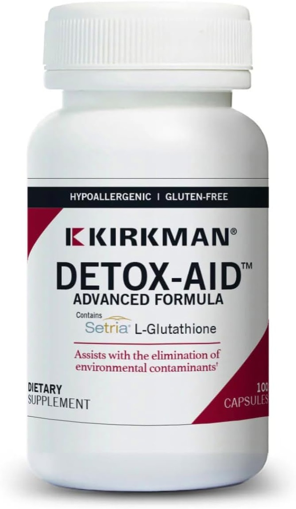 Кіркман - Detox-Aid Advanced Formula - 100 Капсули - Антиоксидантна підтримка - Допомагає видалити токсини - Hypoallergenic