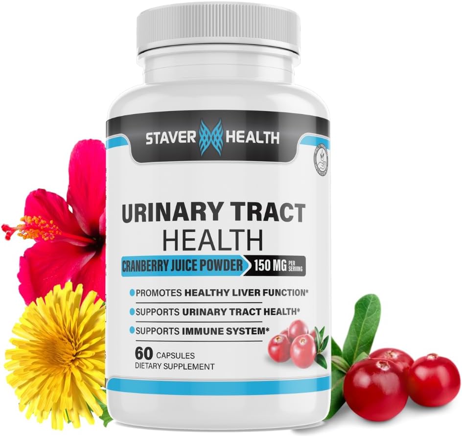 Urinary Tract Health, Cranberry Pills for Women, D Mannose 1000mg Capsules - Dandelion Herb Suplemento - axuda ás mulleres saúde, 60 CT